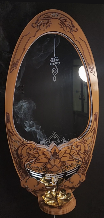 InkCarved Meditation Mirror - Terra Cotta