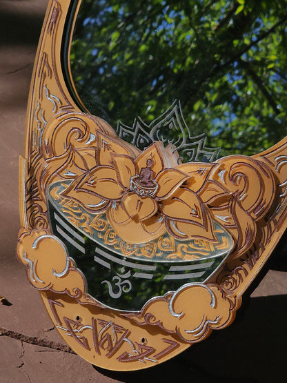 InkCarved Meditation Mirror - Terra Cotta